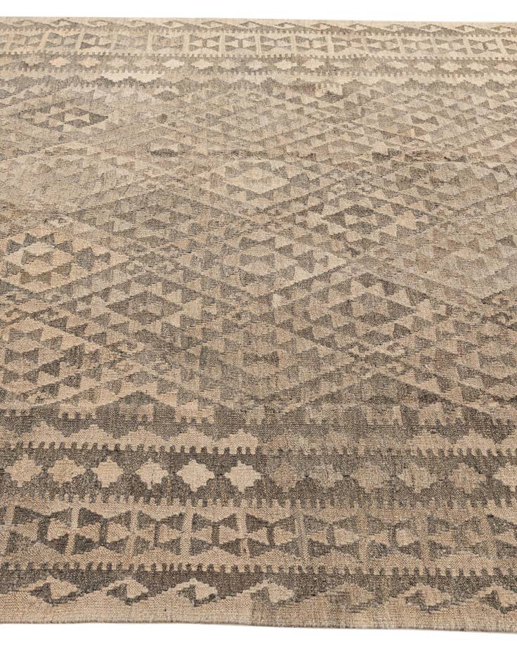 Detail image of  6' 10 x 9' 8  Hand Woven Kilim Maymana Wool Rug