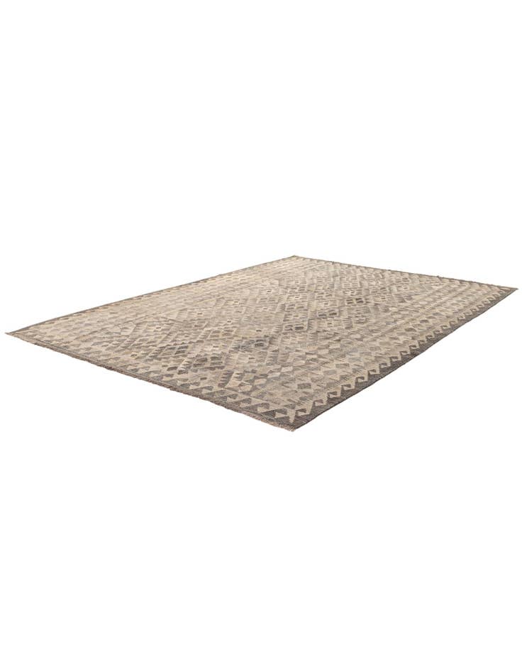 Detail image of  6' 11 x 9' 9  Hand Woven Kilim Maymana Wool Rug