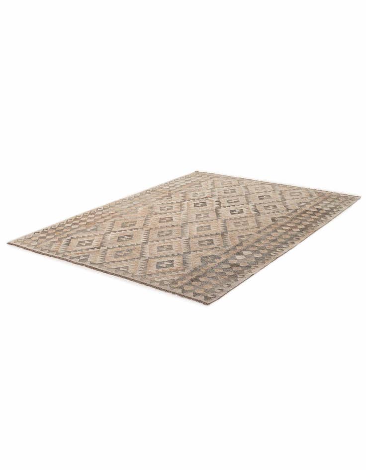 Detail image of  6' 10 x 9' 7  Hand Woven Kilim Maymana Wool Rug