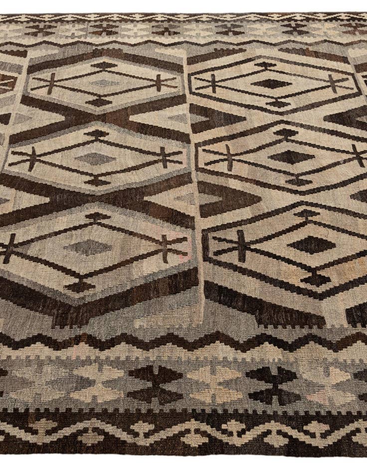 Detail image of  6' 9 x 9' 8  Hand Woven Kilim Maymana Wool Rug