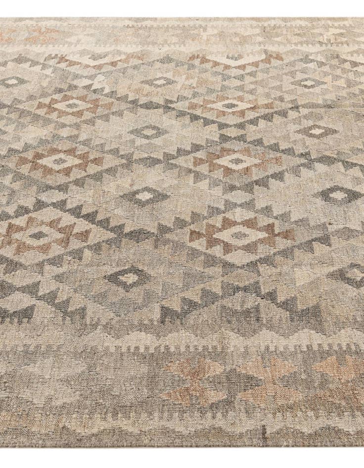 Detail image of  7' x 9' 11  Hand Woven Kilim Maymana Wool Rug