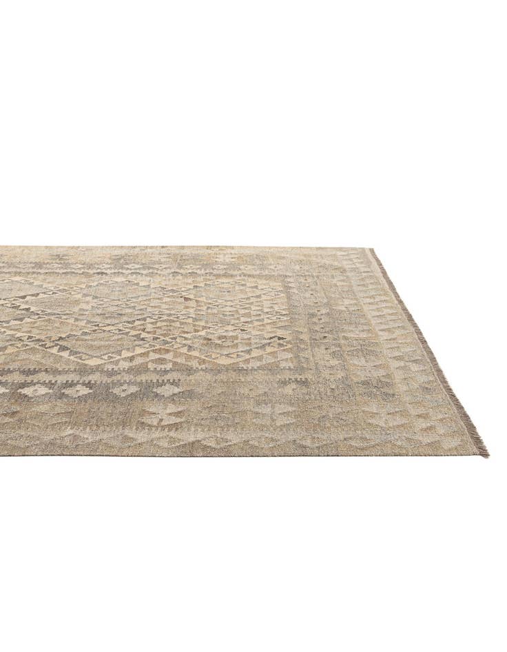 Detail image of  6' 11 x 9' 9  Hand Woven Kilim Maymana Wool Rug