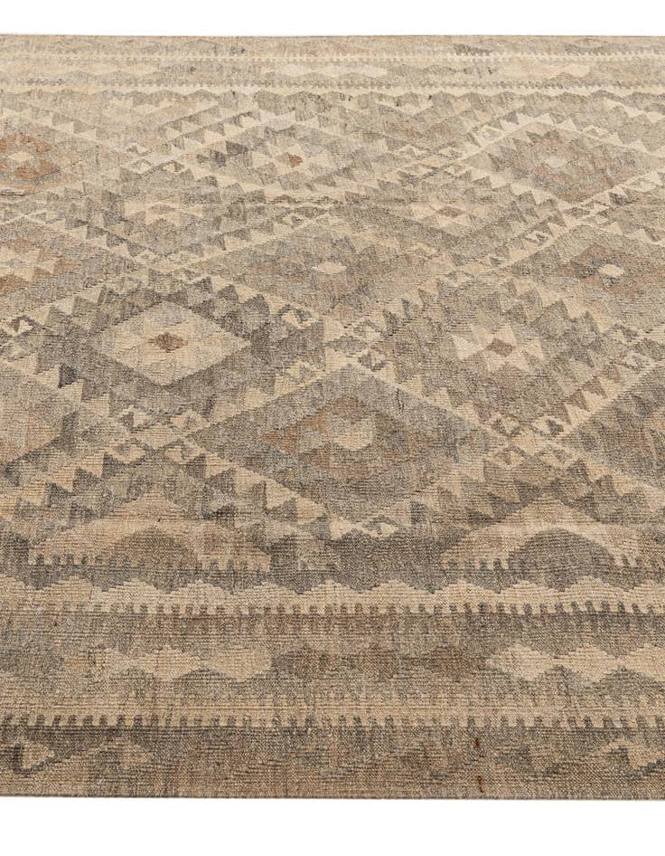 Detail image of  6' 9 x 9' 9  Hand Woven Kilim Maymana Wool Rug