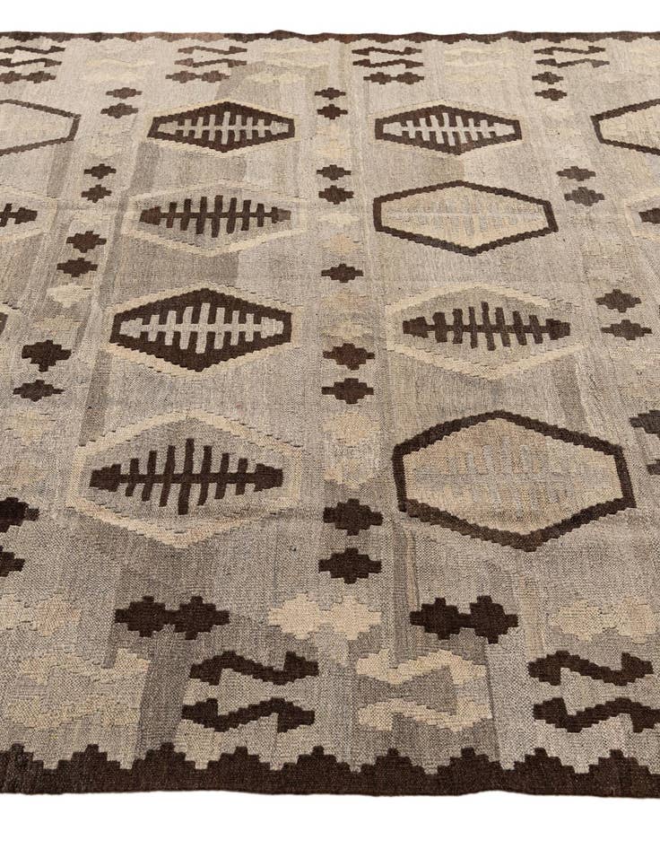 Detail image of  6' 10 x 9' 8  Hand Woven Kilim Maymana Wool Rug