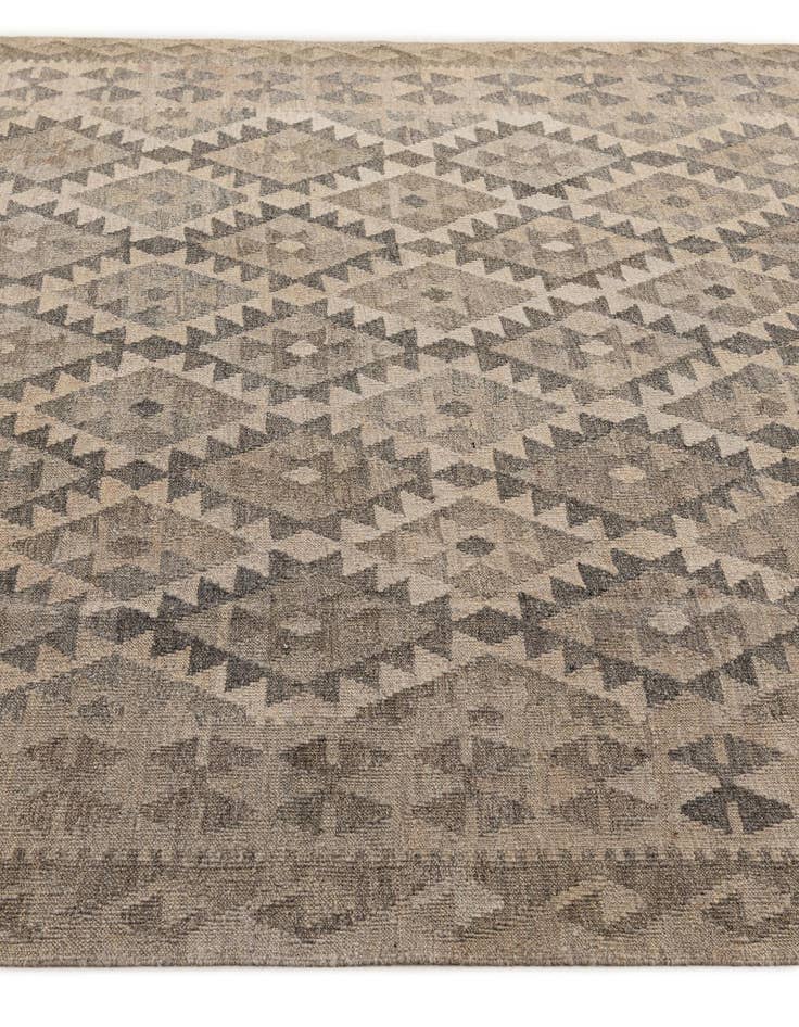 Detail image of  6' 9 x 10'  Hand Woven Kilim Maymana Wool Rug