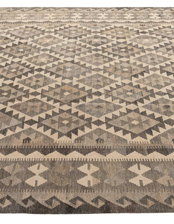 Detail image of  7' x 9' 10  Hand Woven Kilim Maymana Wool Rug