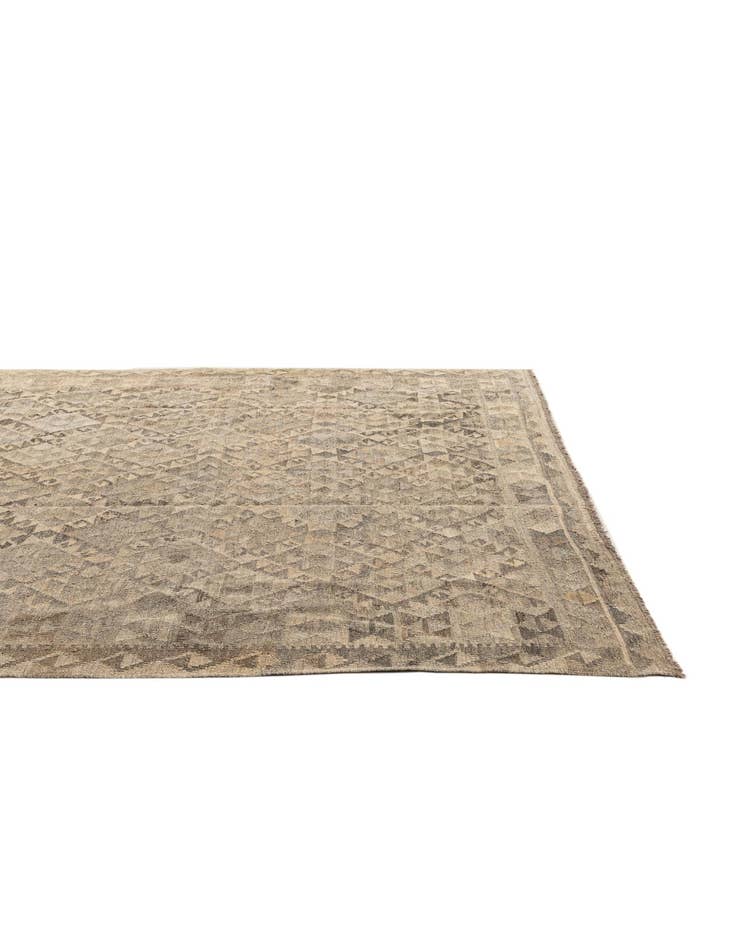 Detail image of  6' 7 x 9' 7  Hand Woven Kilim Maymana Wool Rug