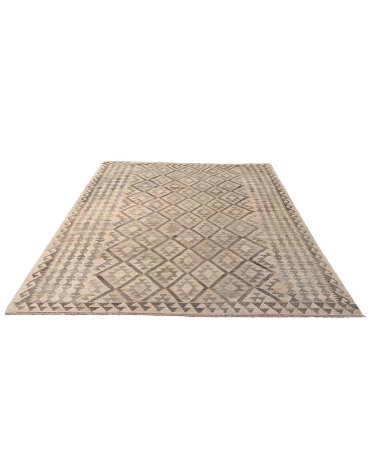 Detail image of  6' 11 x 9' 11  Hand Woven Kilim Maymana Wool Rug