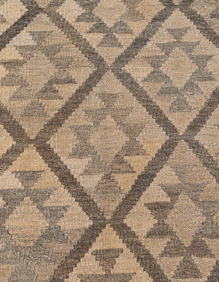 Detail image of  6' 11 x 9' 11  Hand Woven Kilim Maymana Wool Rug
