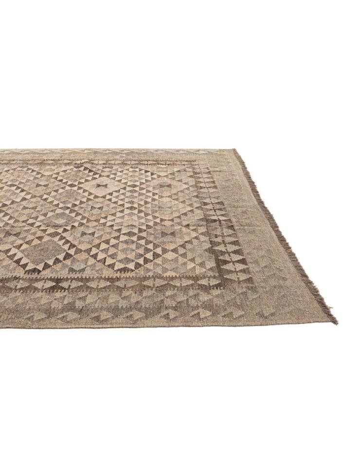 Detail image of  6' 9 x 9' 10  Hand Woven Kilim Maymana Wool Rug