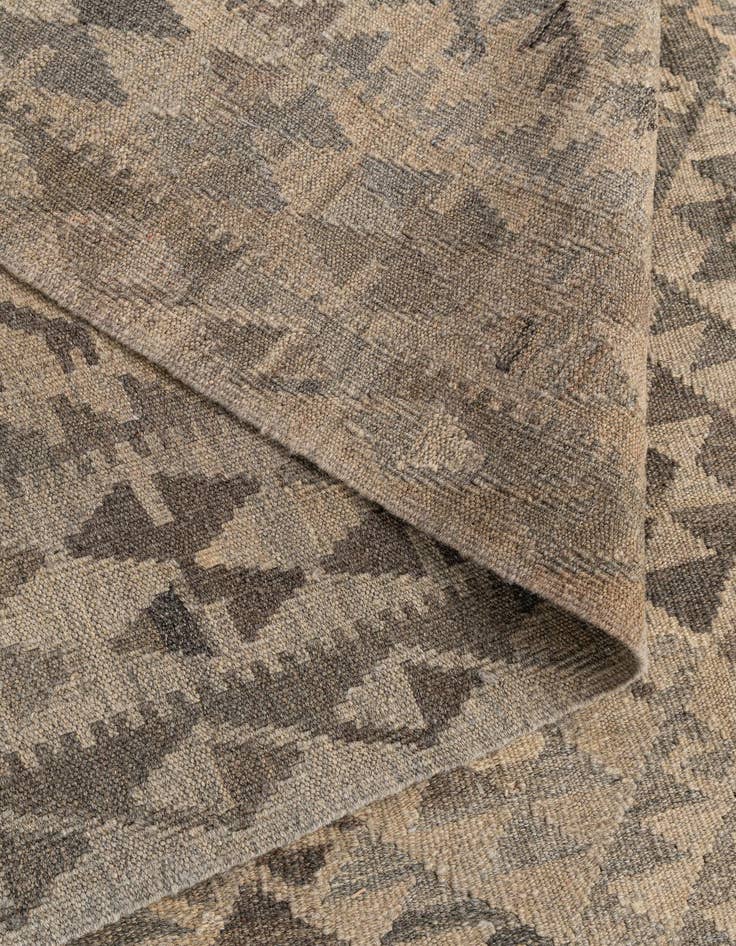 Detail image of  6' 10 x 10'  Hand Woven Kilim Maymana Wool Rug