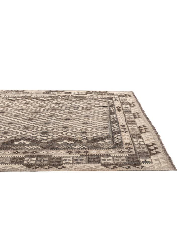 Detail image of  6' 9 x 10' 3  Hand Woven Kilim Maymana Wool Rug