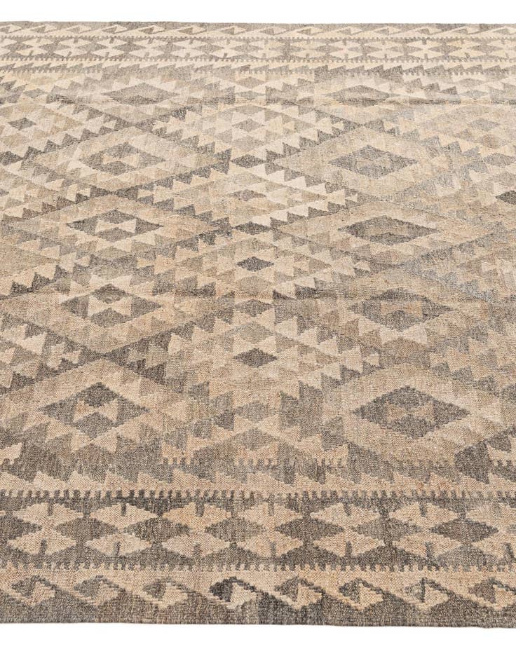 Detail image of  6' 10 x 10' 3  Hand Woven Kilim Maymana Wool Rug