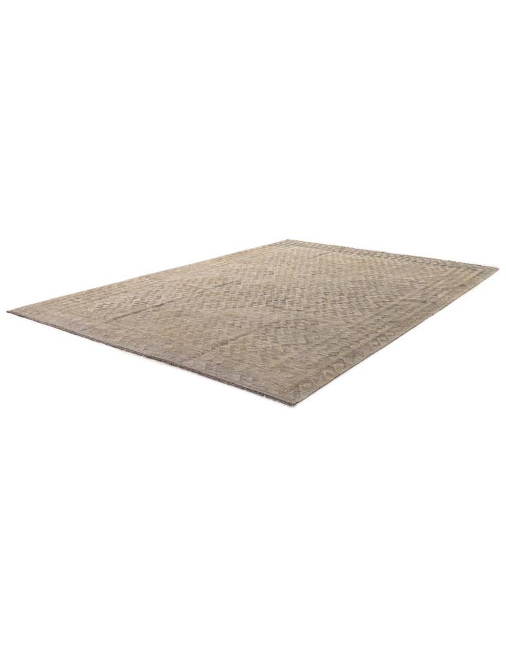 Detail image of  7' 1 x 10' 5  Hand Woven Kilim Maymana Wool Rug