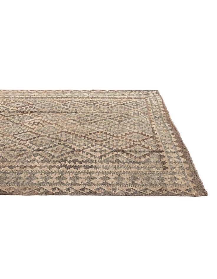 Detail image of  7' 2 x 9' 9  Hand Woven Kilim Maymana Wool Rug