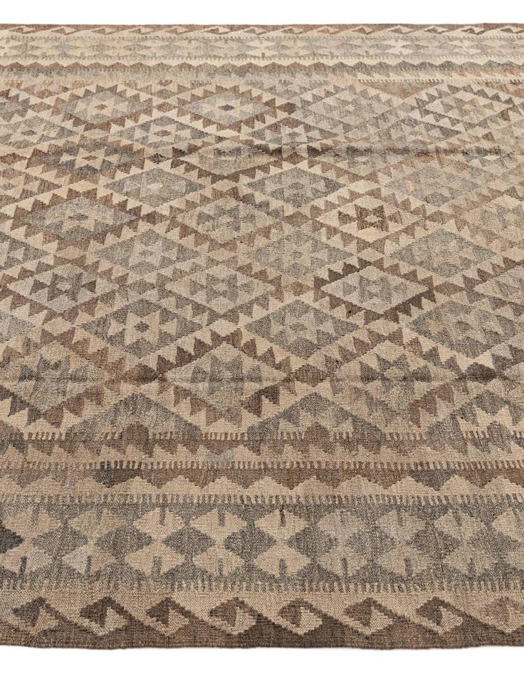 Detail image of  7' 2 x 9' 9  Hand Woven Kilim Maymana Wool Rug
