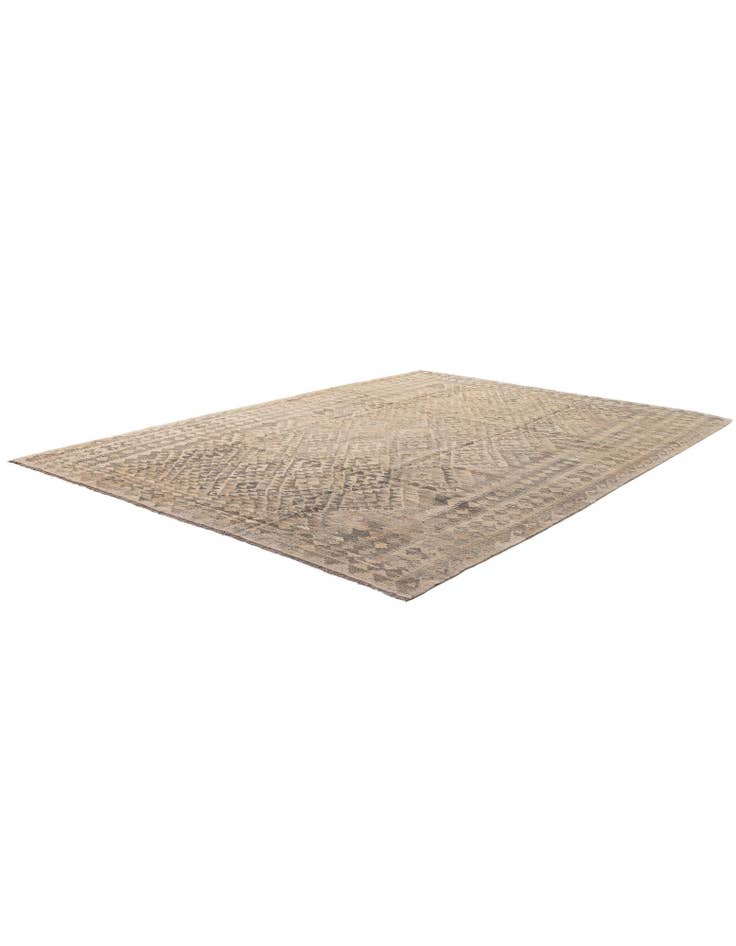 Detail image of  7' 3 x 10' 3  Hand Woven Kilim Maymana Wool Rug