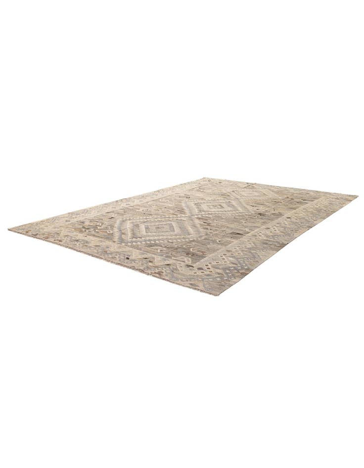 Detail image of  8' x 12'  Hand Woven Kilim Maymana Wool Rug