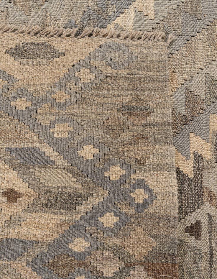 Detail image of  8' x 12'  Hand Woven Kilim Maymana Wool Rug