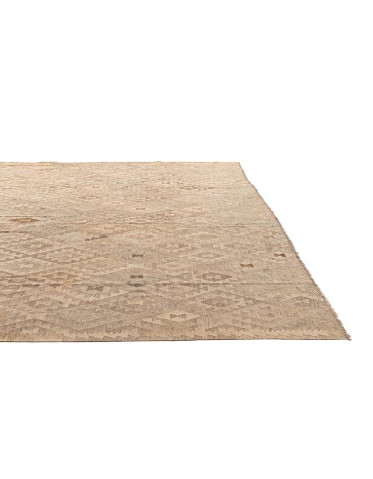 Detail image of  10' 3 x 11' 2  Hand Woven Kilim Maymana Wool Rug