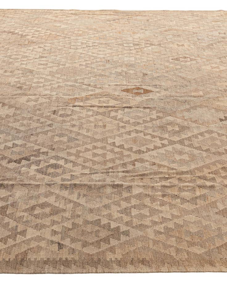 Detail image of  10' 3 x 11' 2  Hand Woven Kilim Maymana Wool Rug