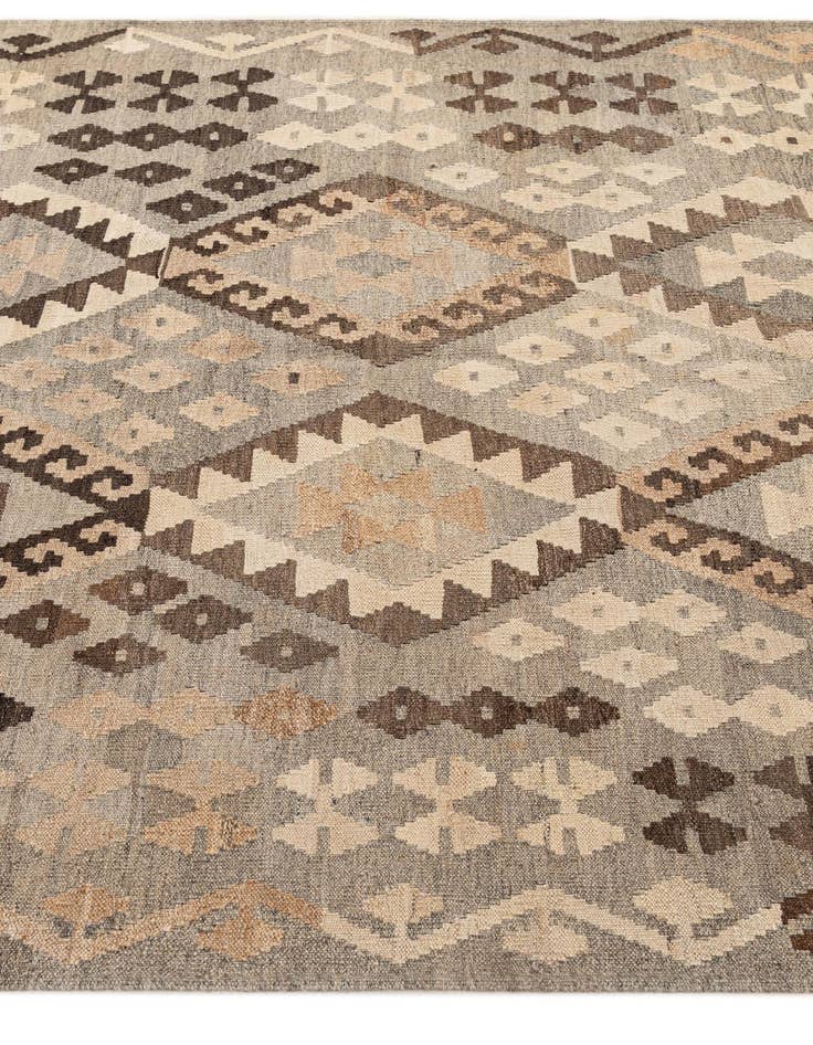 Detail image of  5' 2 x 6' 6  Hand Woven Kilim Maymana Wool Rug