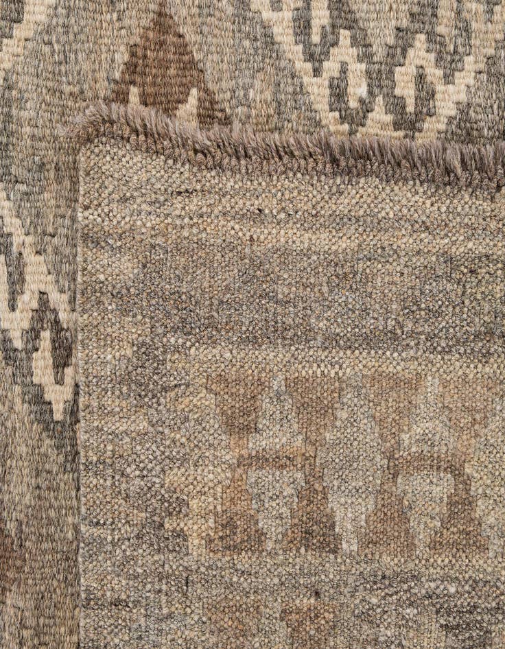 Detail image of  5' 2 x 6' 11  Hand Woven Kilim Maymana Wool Rug