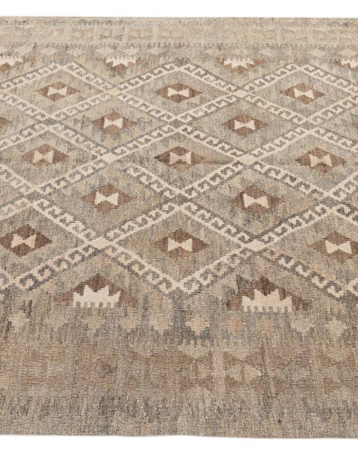 Detail image of  5' 2 x 6' 11  Hand Woven Kilim Maymana Wool Rug