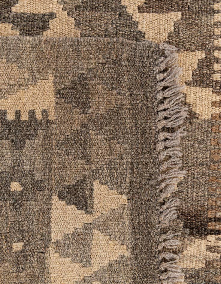 Detail image of  2' 9 x 4' 2  Hand Woven Kilim Maymana Wool Rug