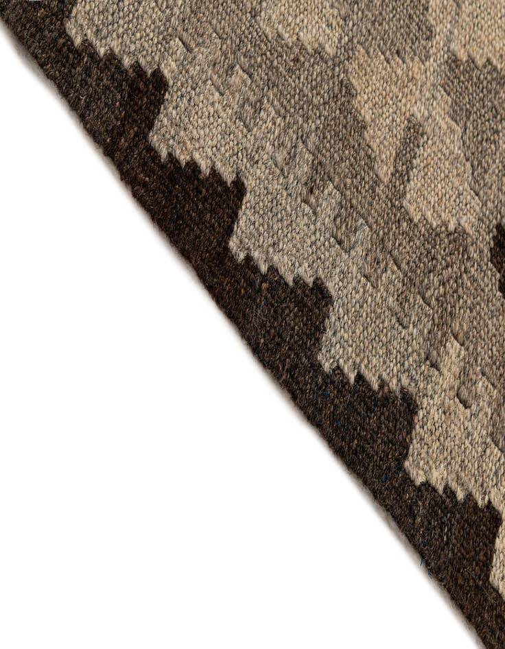 Detail image of  3' 4 x 4' 1  Hand Woven Kilim Maymana Wool Rug