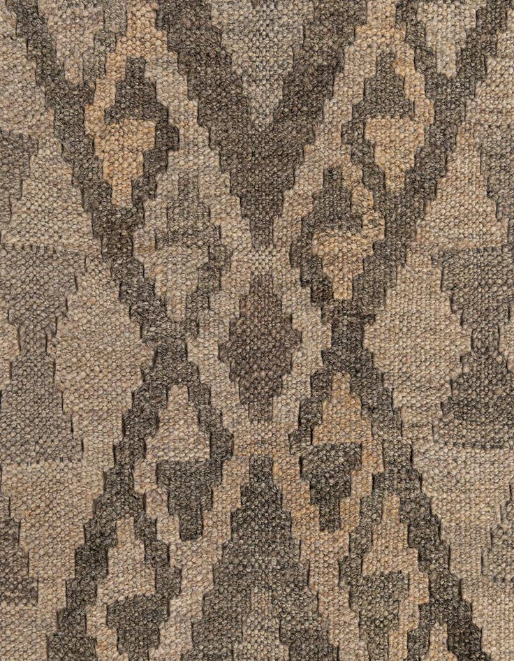 Detail image of  3' 4 x 4' 1  Hand Woven Kilim Maymana Wool Rug