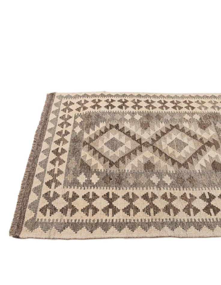 Detail image of  3' 3 x 4' 11  Hand Woven Kilim Maymana Wool Rug