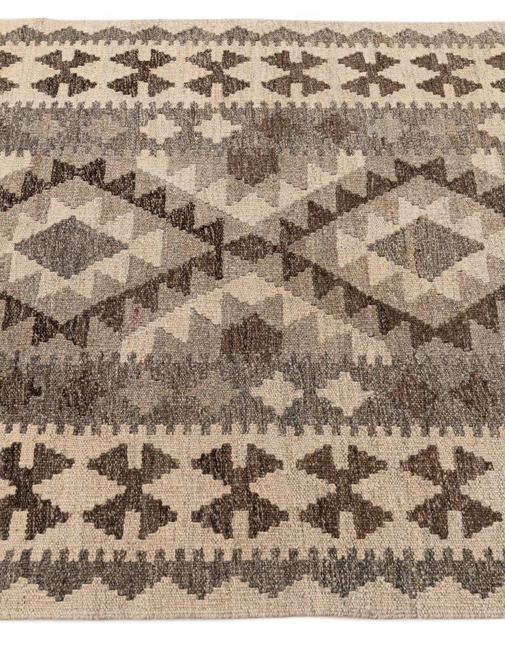Detail image of  3' 3 x 4' 11  Hand Woven Kilim Maymana Wool Rug