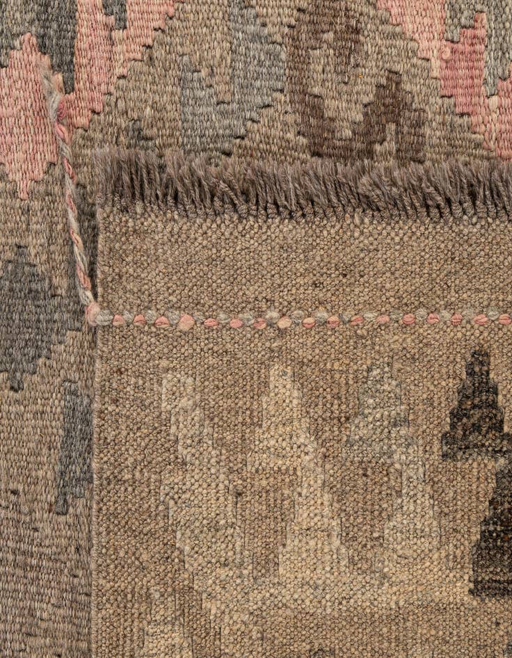 Detail image of  6' x 8' 3  Hand Woven Kilim Maymana Wool Rug