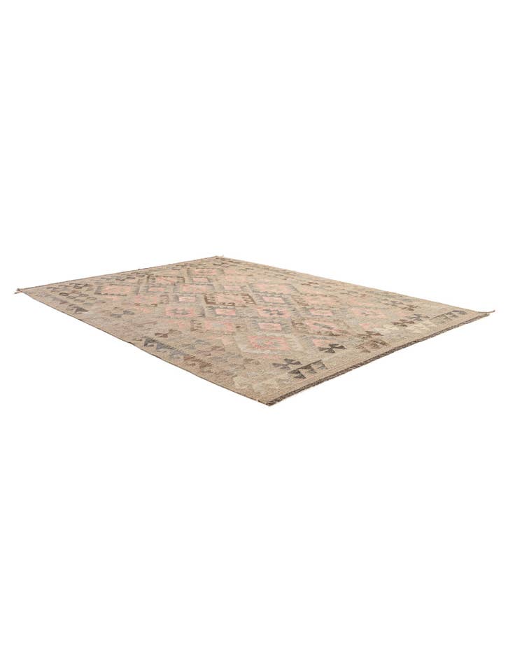 Detail image of  6' x 8' 3  Hand Woven Kilim Maymana Wool Rug