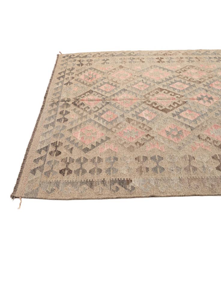 Detail image of  6' x 8' 3  Hand Woven Kilim Maymana Wool Rug