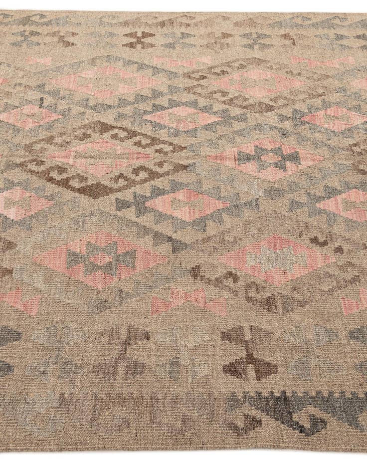 Detail image of  6' x 8' 3  Hand Woven Kilim Maymana Wool Rug