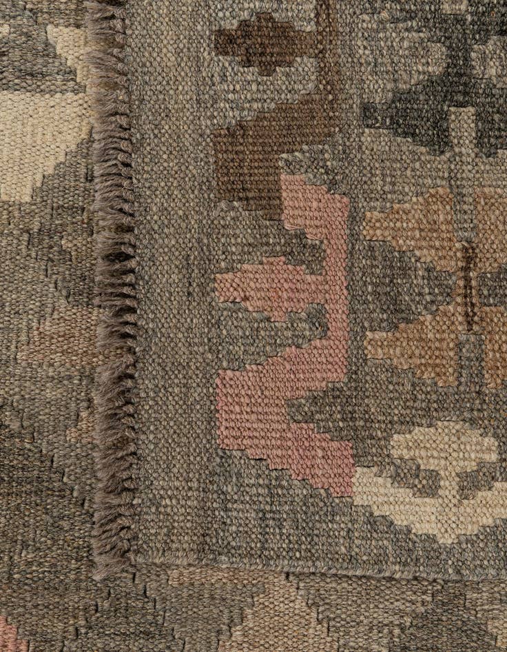 Detail image of  10' 7 x 12' 1  Hand Woven Kilim Maymana Wool Rug