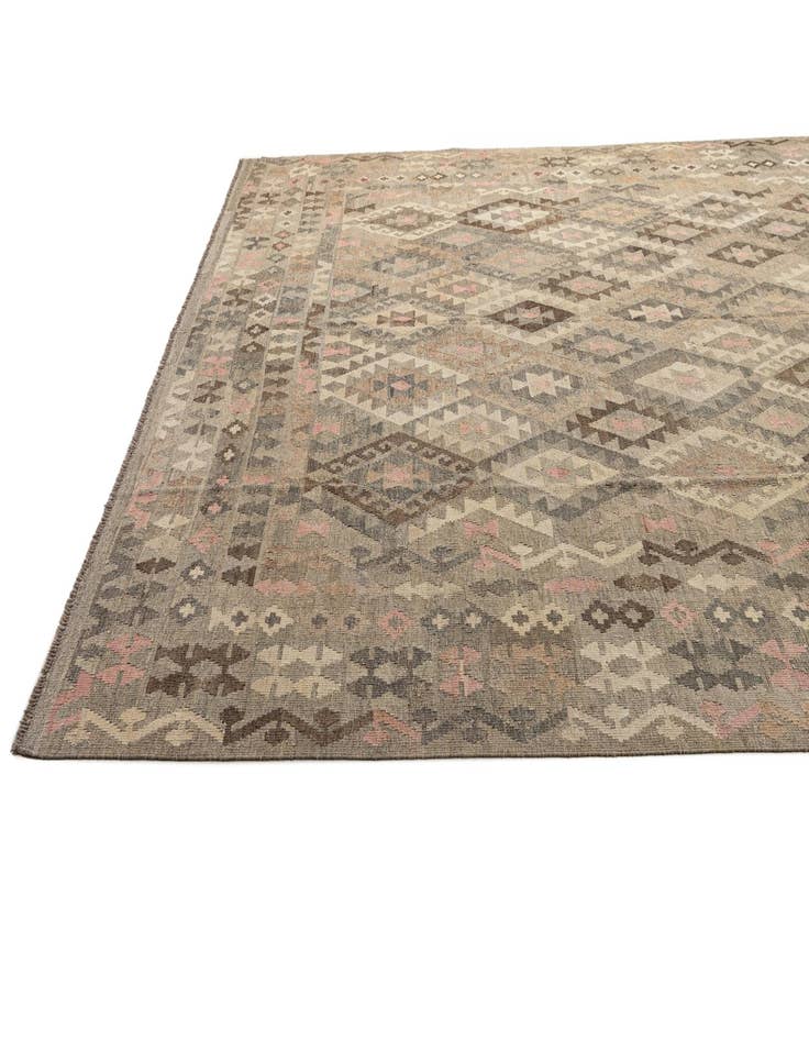 Detail image of  10' 7 x 12' 1  Hand Woven Kilim Maymana Wool Rug