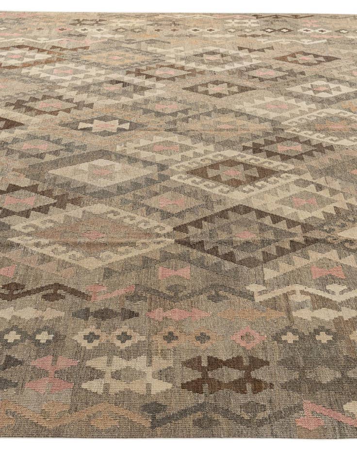 Detail image of  10' 7 x 12' 1  Hand Woven Kilim Maymana Wool Rug