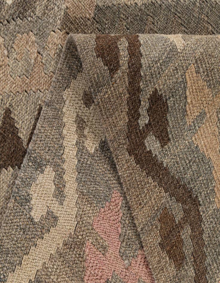 Detail image of  10' 7 x 12' 1  Hand Woven Kilim Maymana Wool Rug