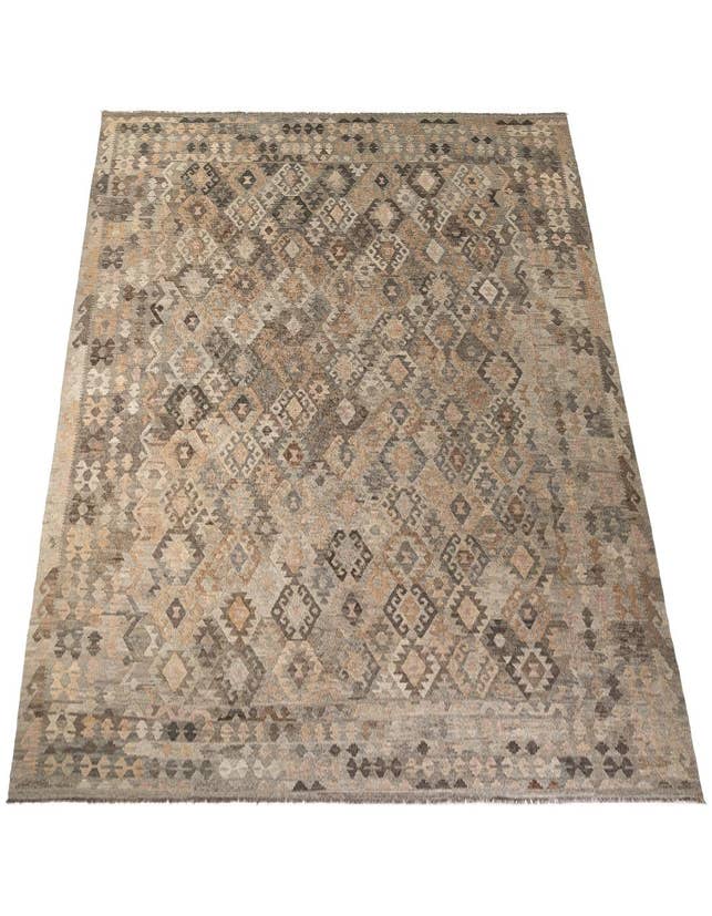 Detail image of  11' 10 x 16' 3  Hand Woven Kilim Maymana Wool Rug