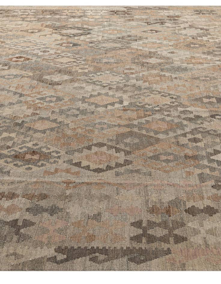 Detail image of  11' 10 x 16' 3  Hand Woven Kilim Maymana Wool Rug