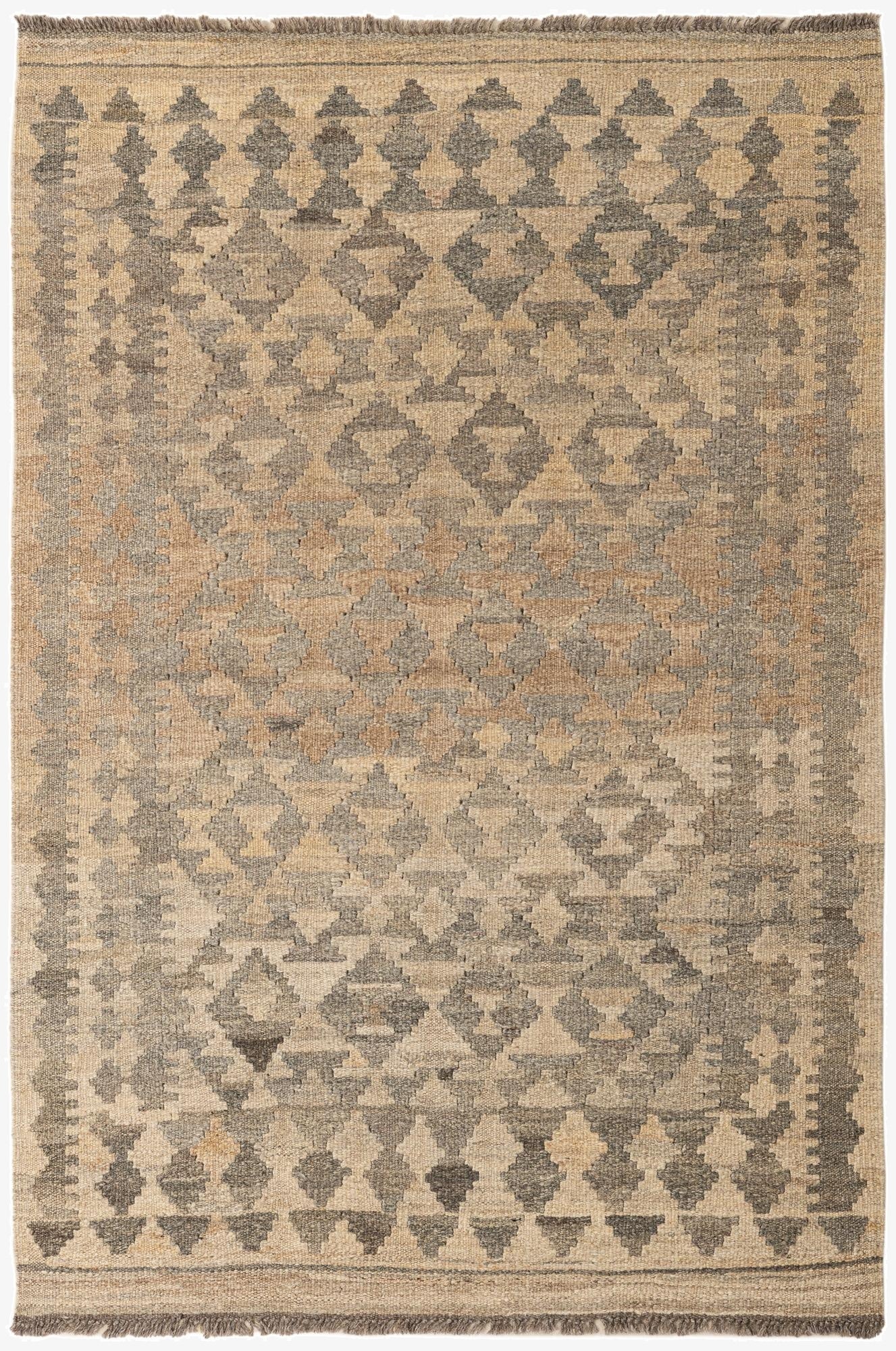  3' 3 x 4' 11  Hand Woven Kilim Maymana Wool Rug