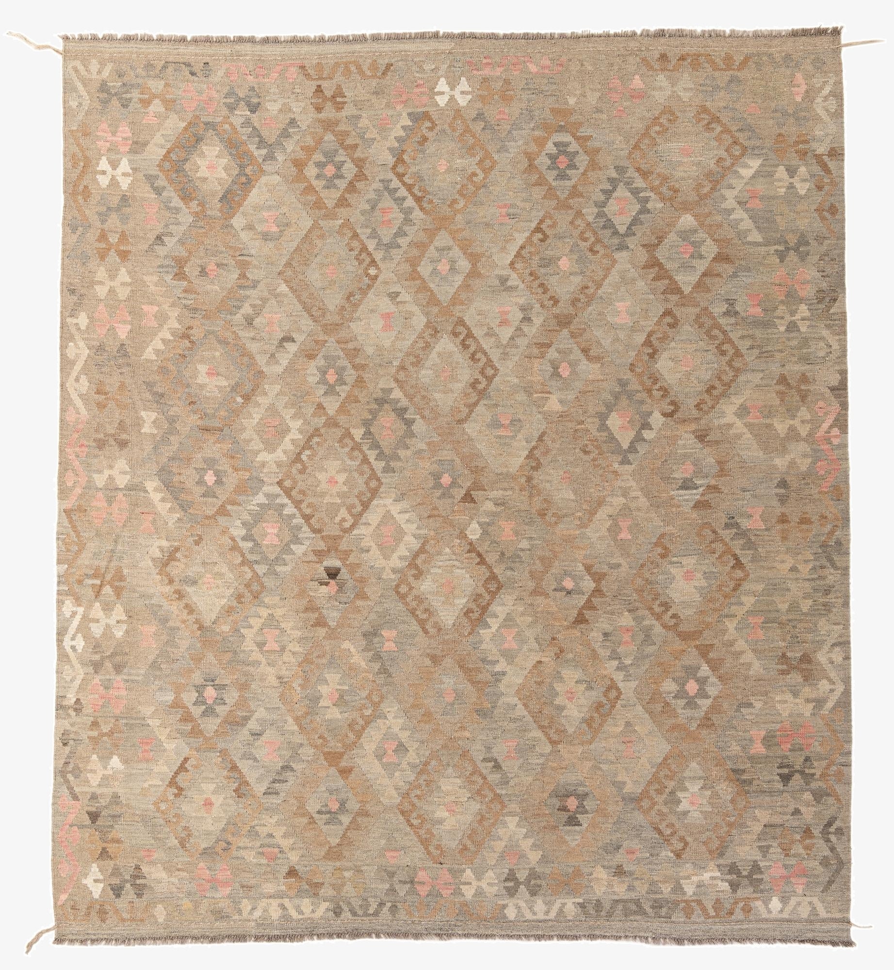  8' 4 x 9' 5  Hand Woven Kilim Maymana Wool Rug