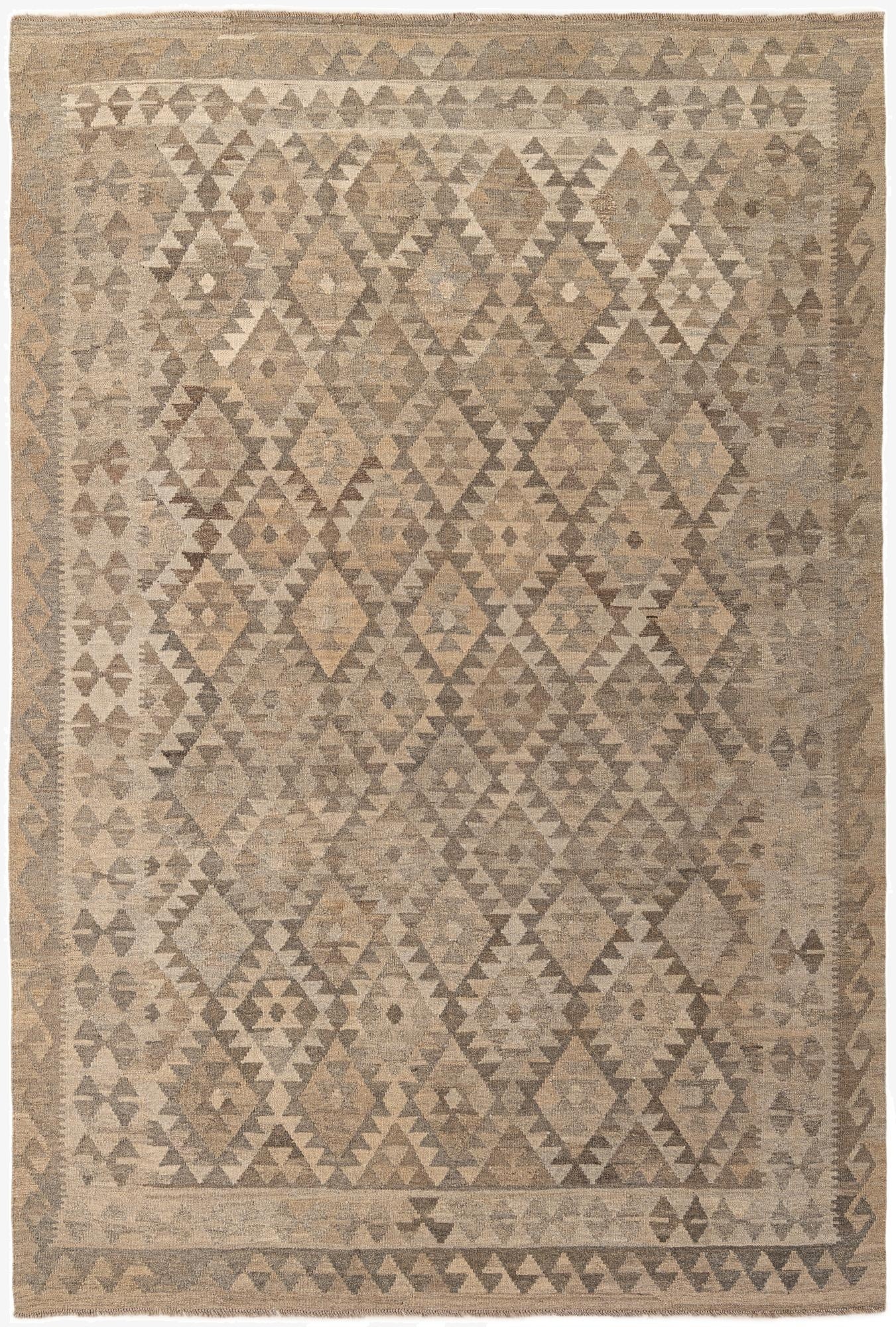 6' 10 x 10'  Hand Woven Kilim Maymana Wool Rug