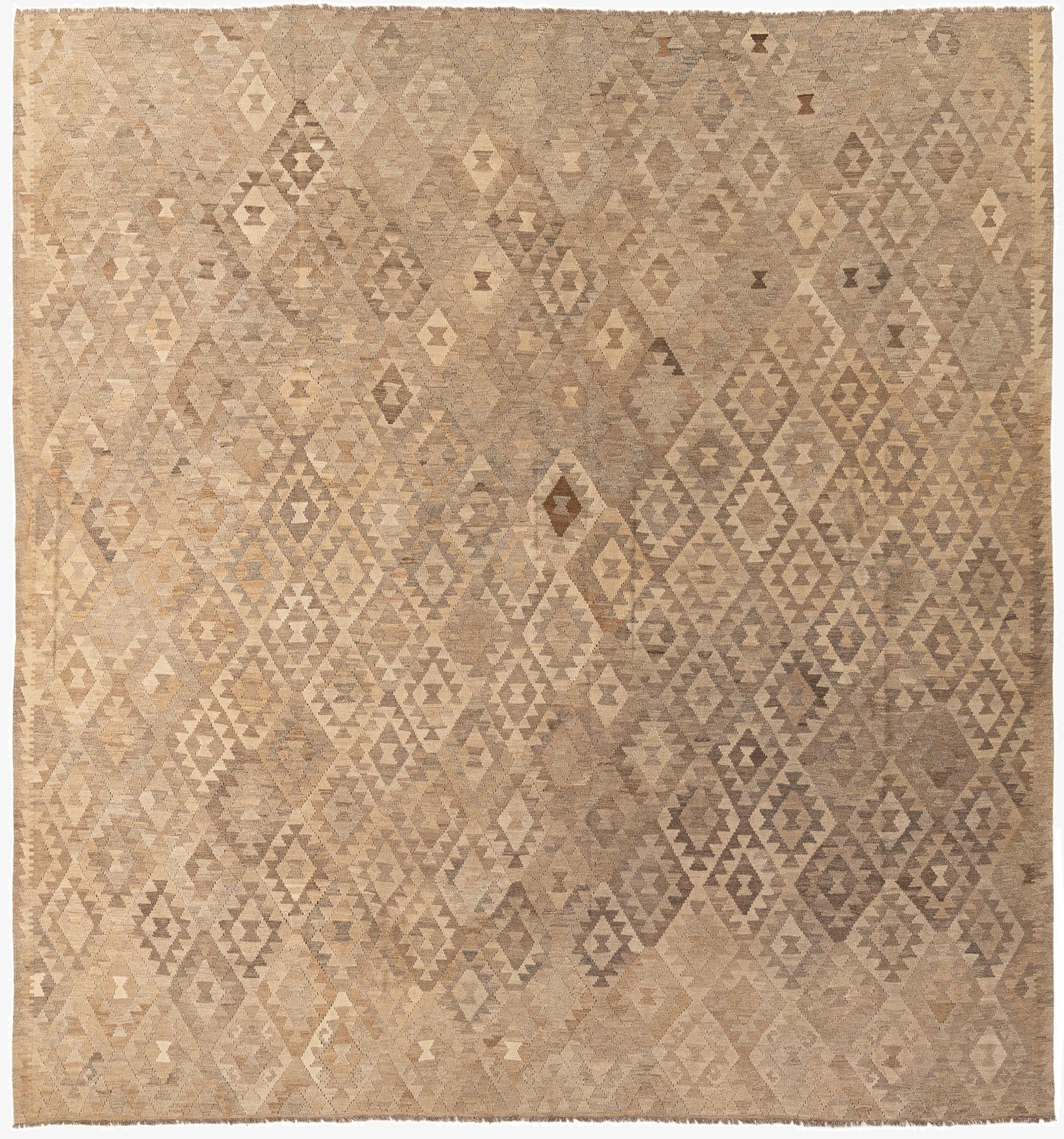  10' 3 x 11' 2  Hand Woven Kilim Maymana Wool Rug