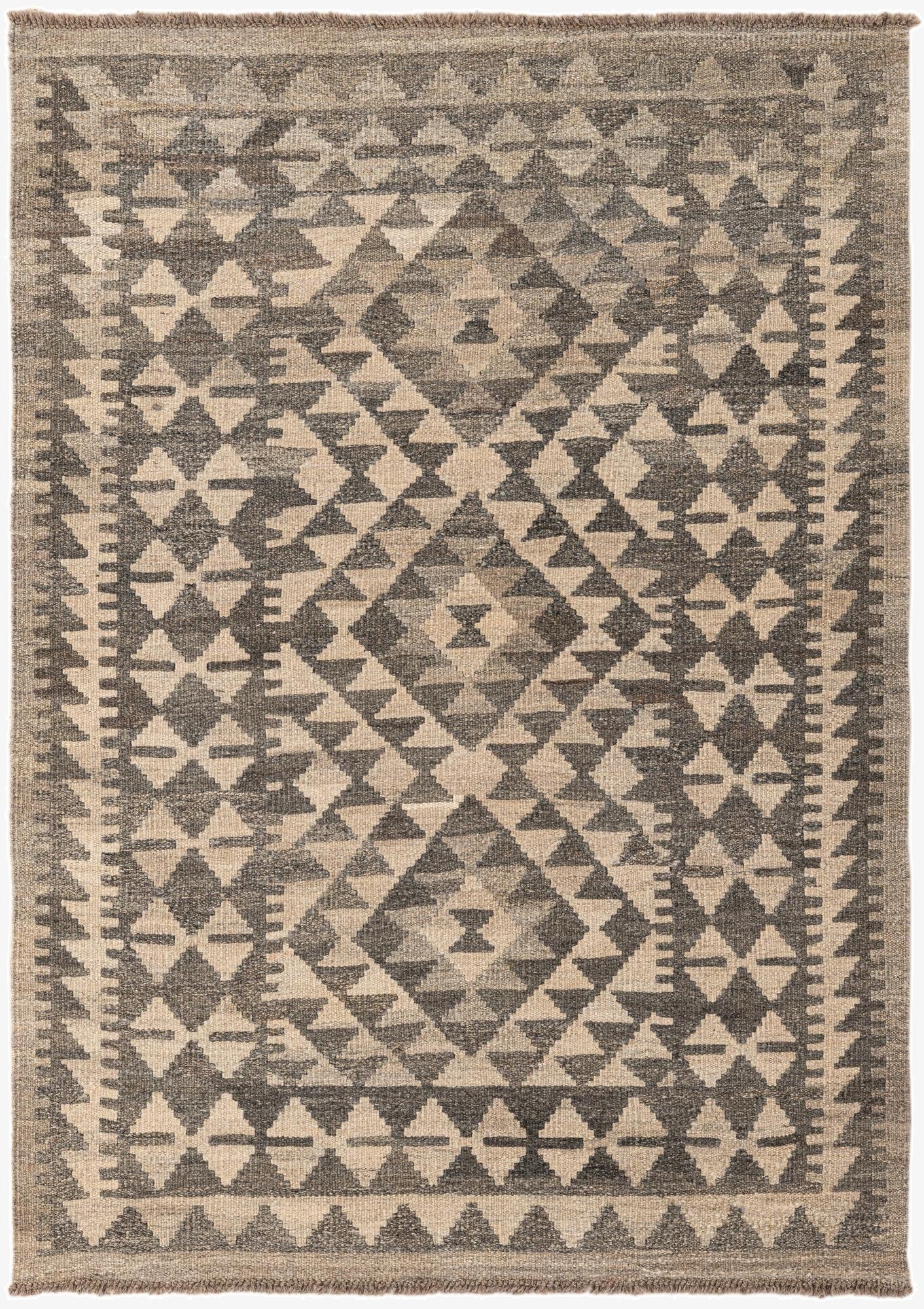  3' 6 x 5'  Hand Woven Kilim Maymana Wool Rug