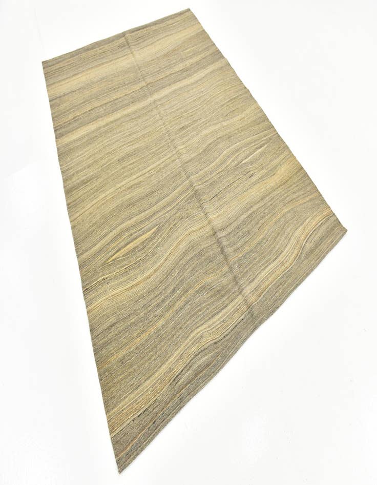 Detail image of  5' 9 x 7' 8  Hand Woven Kilim Modern Wool Rug