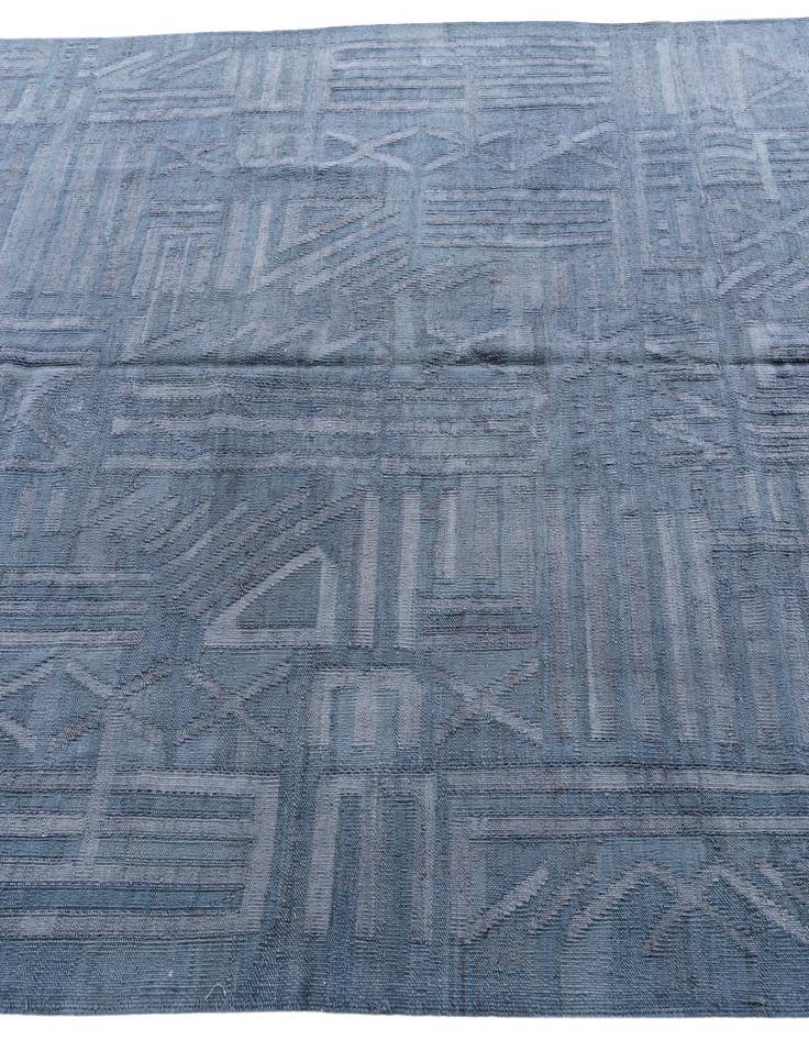 Detail image of  6' x 7' 9  Hand Woven Kilim Modern Wool Rug